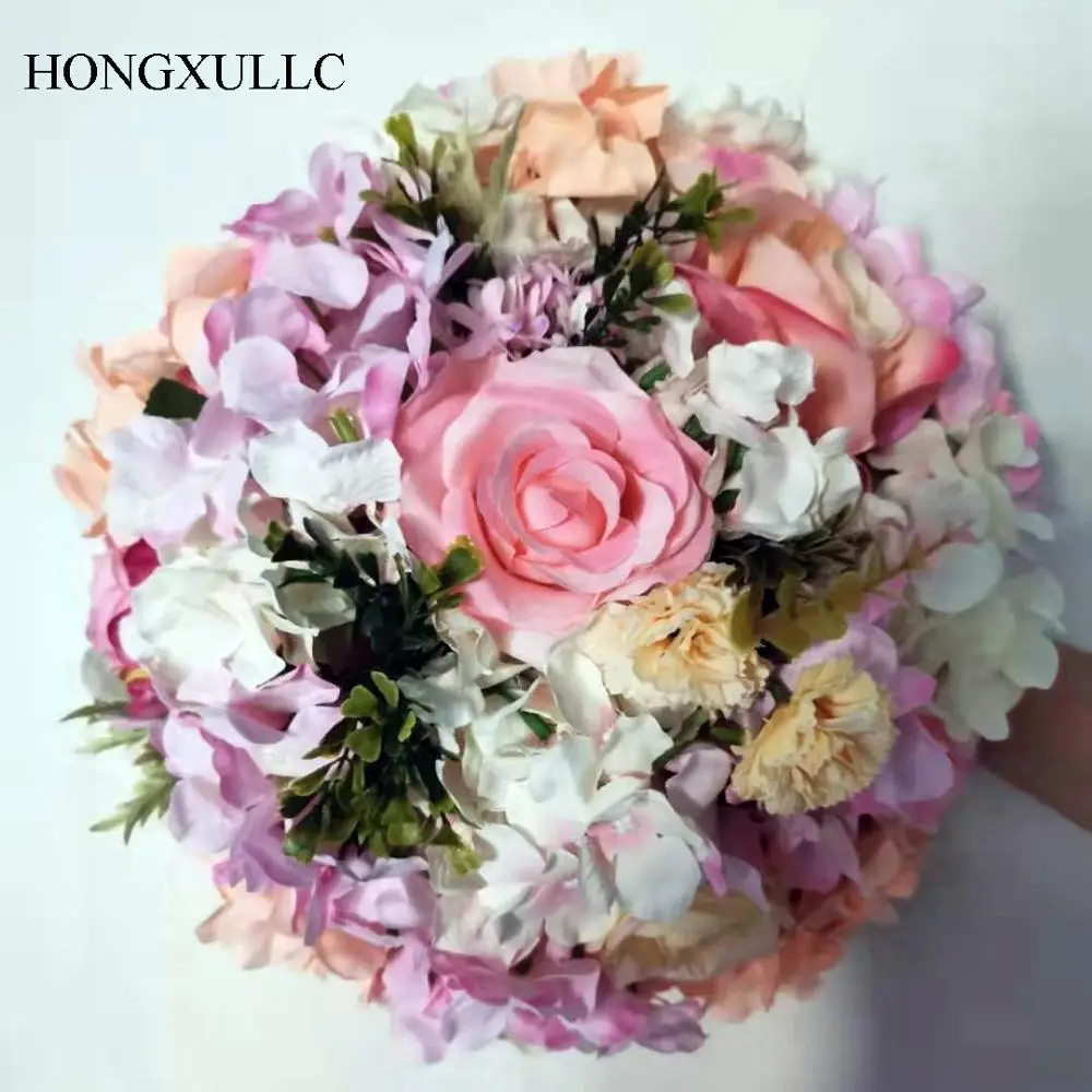 

artificial flower ball rose hydrangea flower stand simulation rose wreath silk flowers wedding decorative iron stand frame road