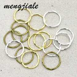 25pcs Three Color Circle Connector Charms Zinc Alloy Metal Round Pendants For DIY Handmade Jewelry Accessories Making 23*23mm