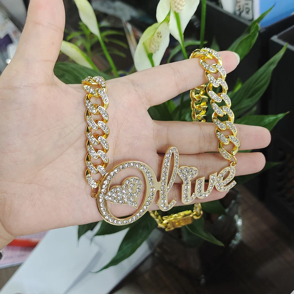 Imagem -04 - Dodoai Personalizado Conjuntos de Jóias Nome Personalizado Brincos com Zircônia Hip Hop Nome Diamante Colar Brincos Pulseira Anel para Homem