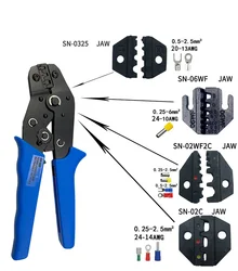 Only  Jaws Crimping pliers jaw width 4mm pliers 190mm for TAB 2.8 4.8 6.3 C3 XH2.54 2510 plug insulation tube terminal tools