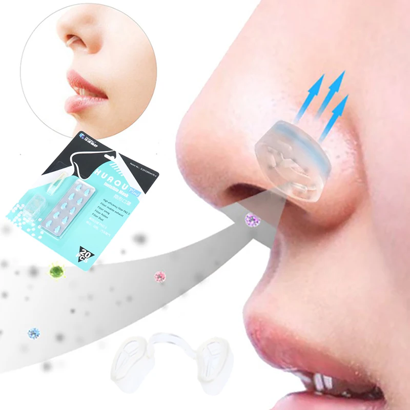 Silicone Gel Nose Invisible Nasal Filter Anti Air Pollen Allergy Dust Filter