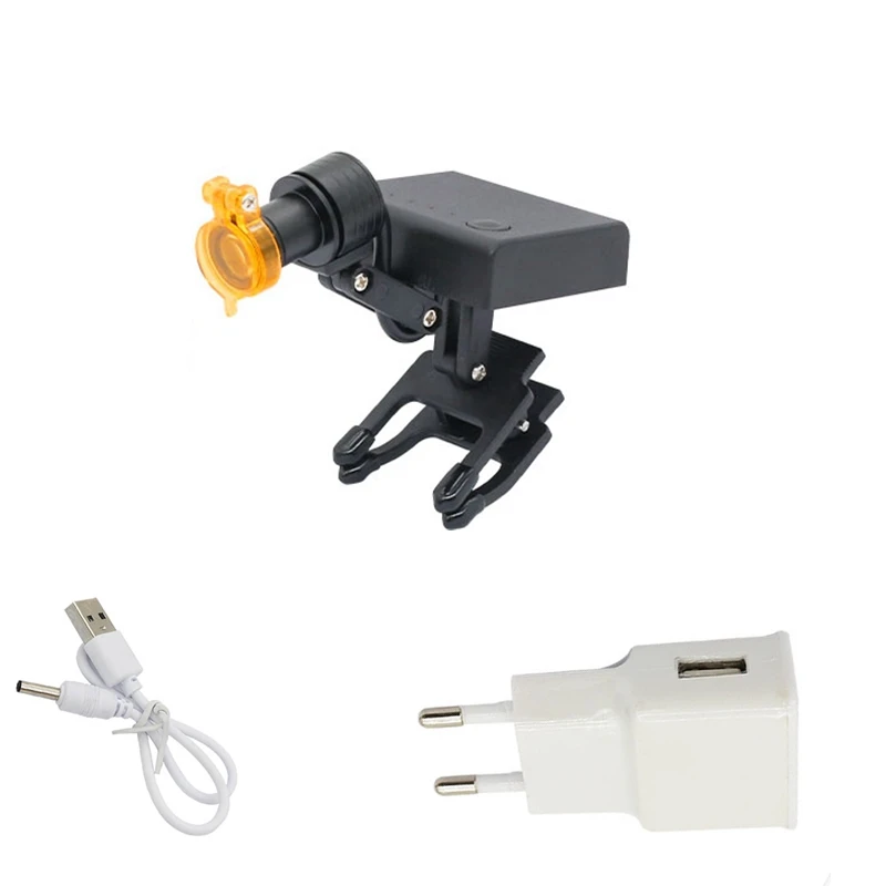 Lupa Dental con luz LED inalámbrica de 5W, lupa Dental con brillo ajustable, faro quirúrgico médico, gafas con Clip, filtro óptico