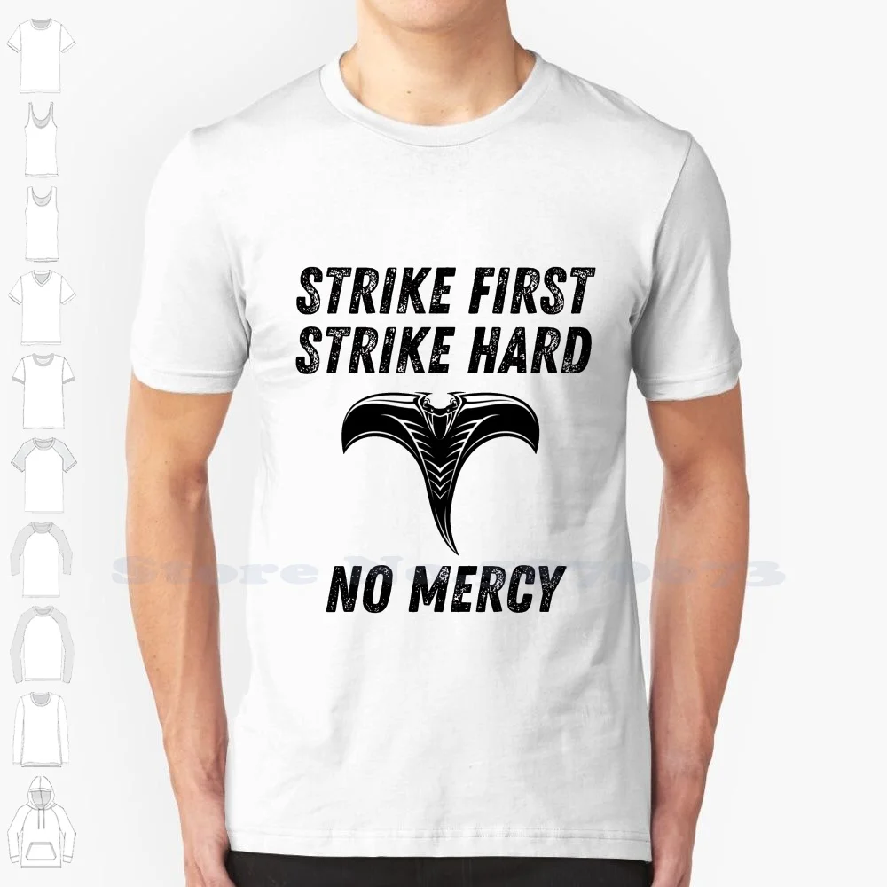 Kai 100% Cotton T-Shirt Karate Kid 80S Movie King Kung Fu Strike First Strike Hard No Mercy Mr Miyagi Kai Cast Season 3 Kai