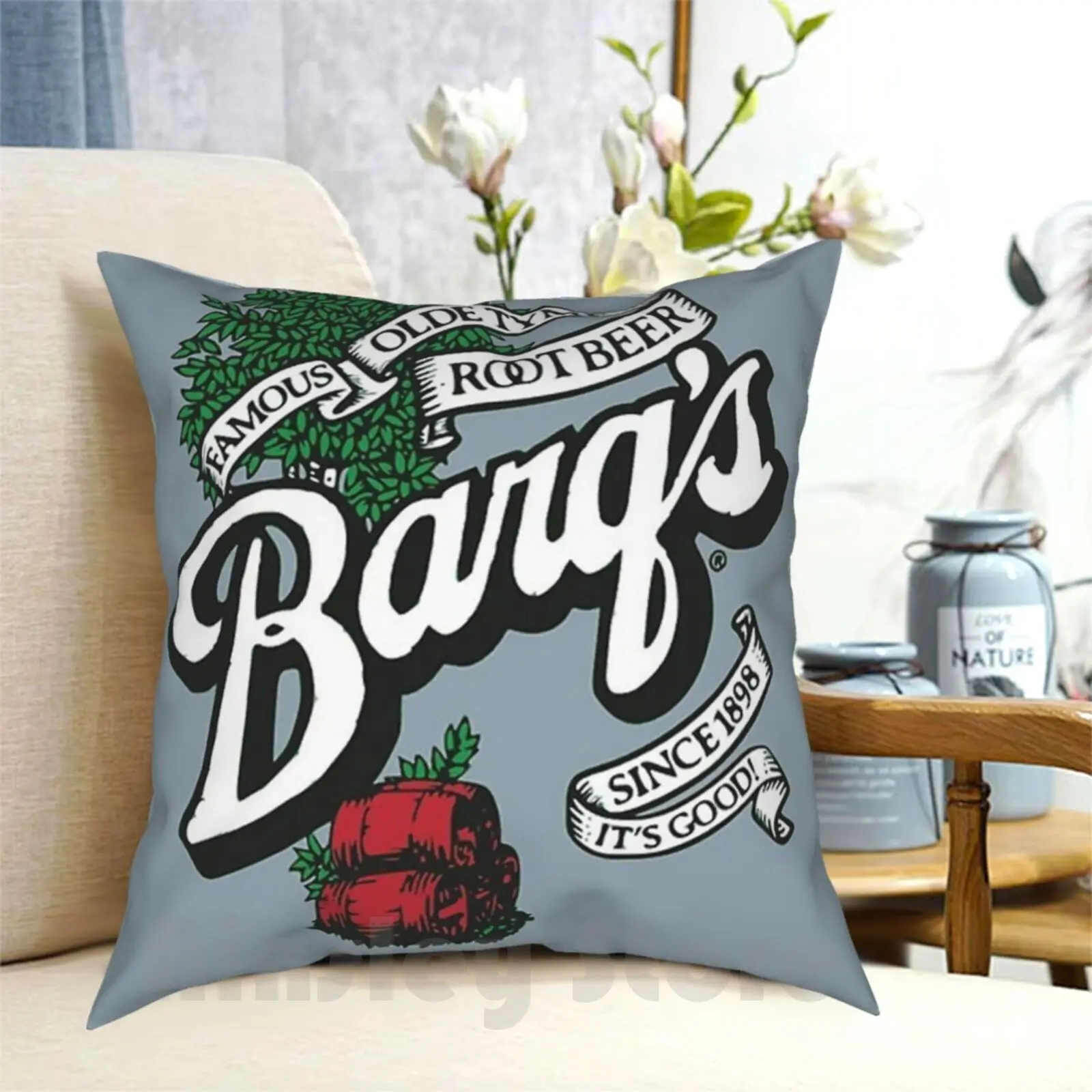 Funda de almohada de cerveza de Barq, almohada suave estampada para el hogar, moda de cerveza Barqs, patrón de Nueva York, banda de Londres, París, Francia