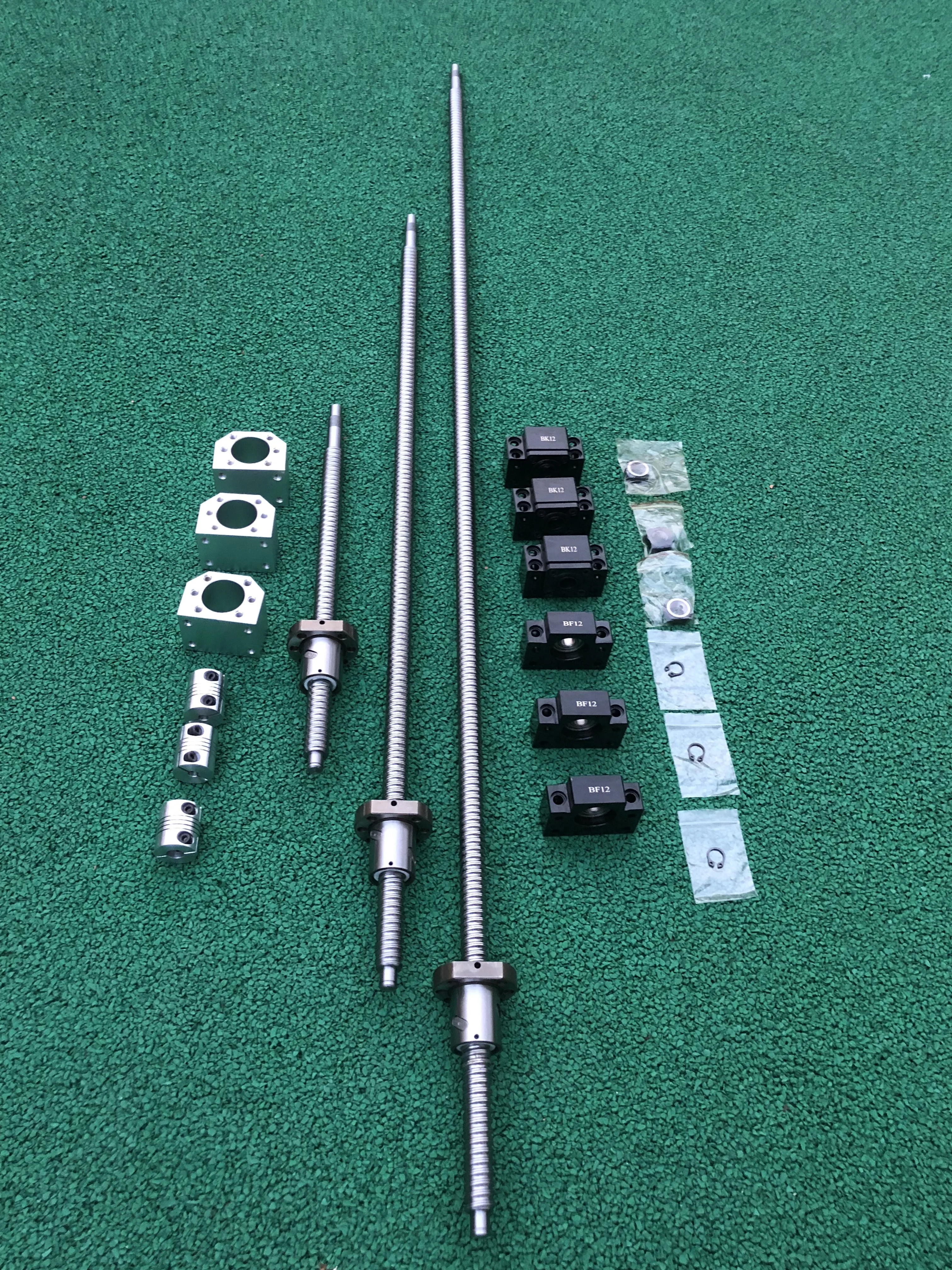 3pcs SFU1605 - L 350mm / 750mm /1150mm ball screw +3 DSG16H nut holder+3 BK12/BF12+ 3 coupler for cnc