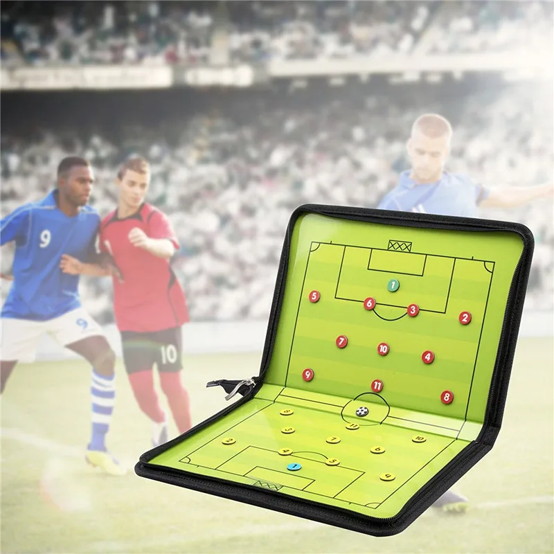 

Foldable Magnetic Tactic Board Soccer Coaching Coachs Tactical Board Football Game Portable Football Training Tactics Clipboard
