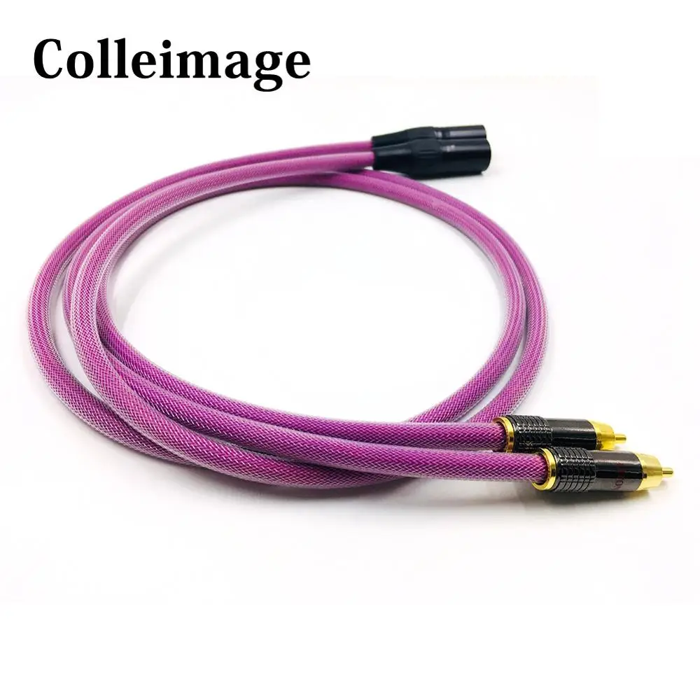 Colleimage Pair HI-End  RCA Male to XLR Female Cable 2 XLR Female to 2 RCA Plug HIFI Stereo Audio Cable