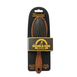Double Faced Dog Comb Brush Wood Handle Puppy Cat Massage Bath Brush Multifunction Pet Grooming Tool Cleaning Hair Brush Trimmer