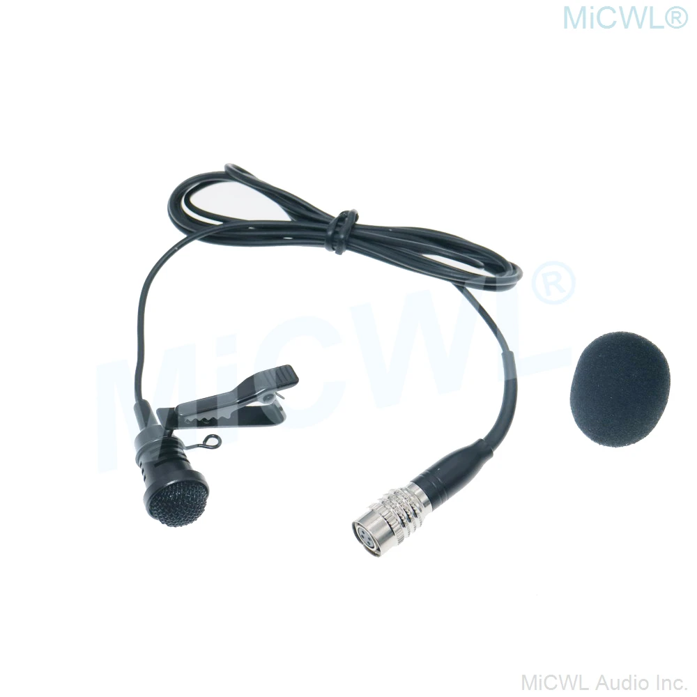 

Cardioid Microphone For Audio-Technica Wireless BeltPack Lavalier Lapel Mics Hirose 4Pin Plug