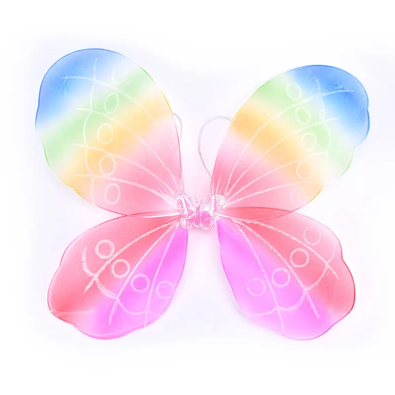 Girls Fairy Butterfly Wing Rainbow Children Birthday Party Fancy Dress Up Butterfly Costume Fairy Costume Apparel