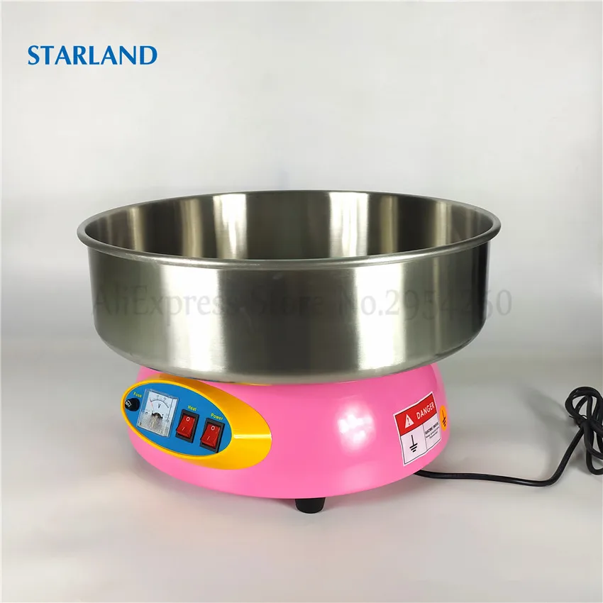 Candy Cloud Cotton Candy Machine Carnival Commercial Candy Floss Maker 52cm Stainless Steel Top Bowl Sugar Scoop 220V CE