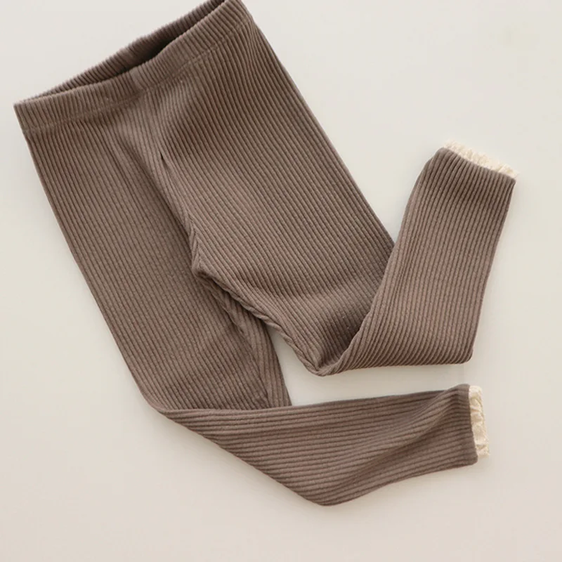 Schmale elastische Strumpfhose für Babys, Herbst, einfarbige Rüschenhose für Kleinkinder, einfache Oberbekleidung für 3 Monate bis 3 Jahre – Detail 13