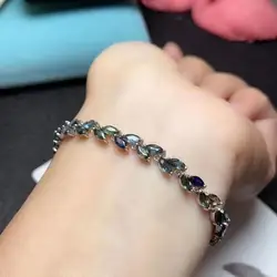 2021 New Classic Design for Natural Sapphrie Wirh  Sterling Silver 925  Bracelets 2.5*5mm  LOVER-01