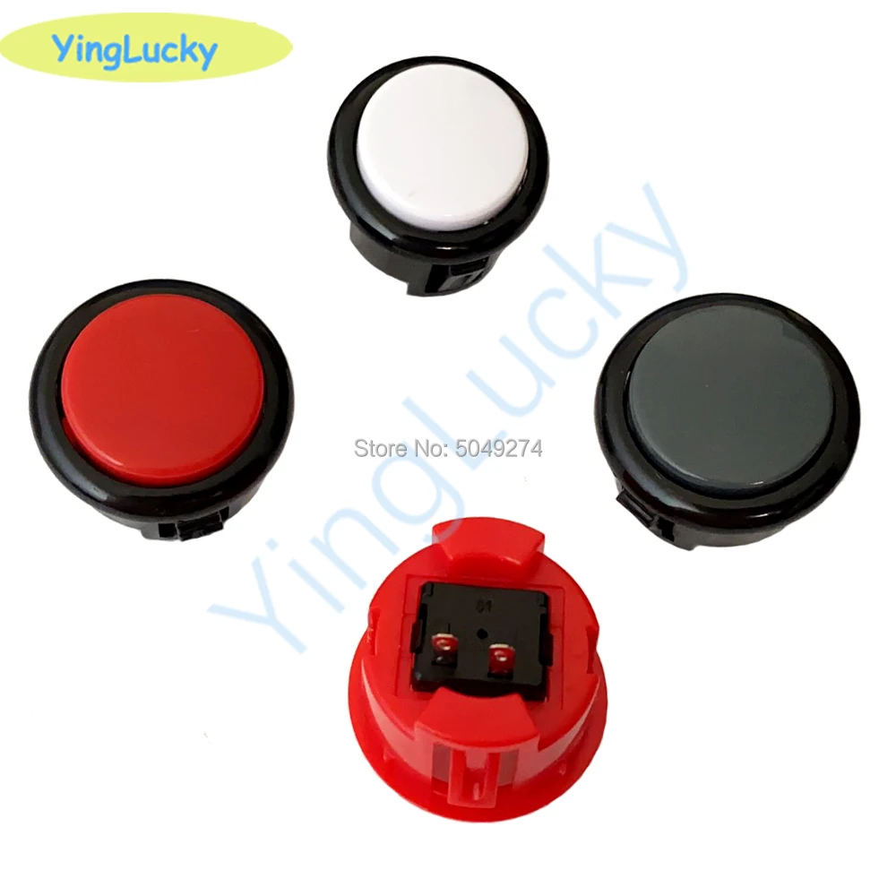 yinglucky 10pcs Arcade Button 30mm Push Buttons Switch Replace For Arcade Copy Sanwa Button Mame KOF Games Parts Accessories