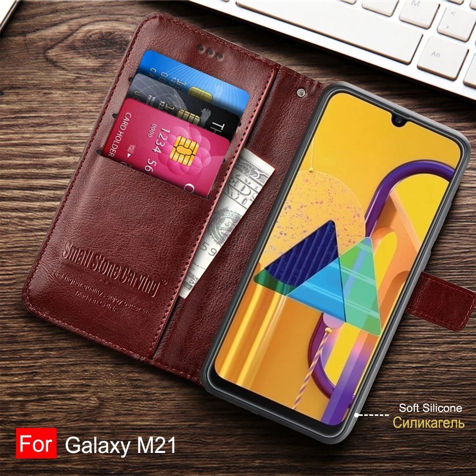 Flip Leather Case For on Samsung Galaxy M21 M 21 cover Case For Samsung Galaxy M21 M215F