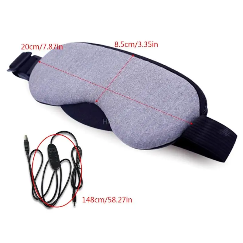 Temperature Control Heating Steam Cotton Eye Mask Dry Compression USB Thermal Pad Eye Care Steam Eye Mask