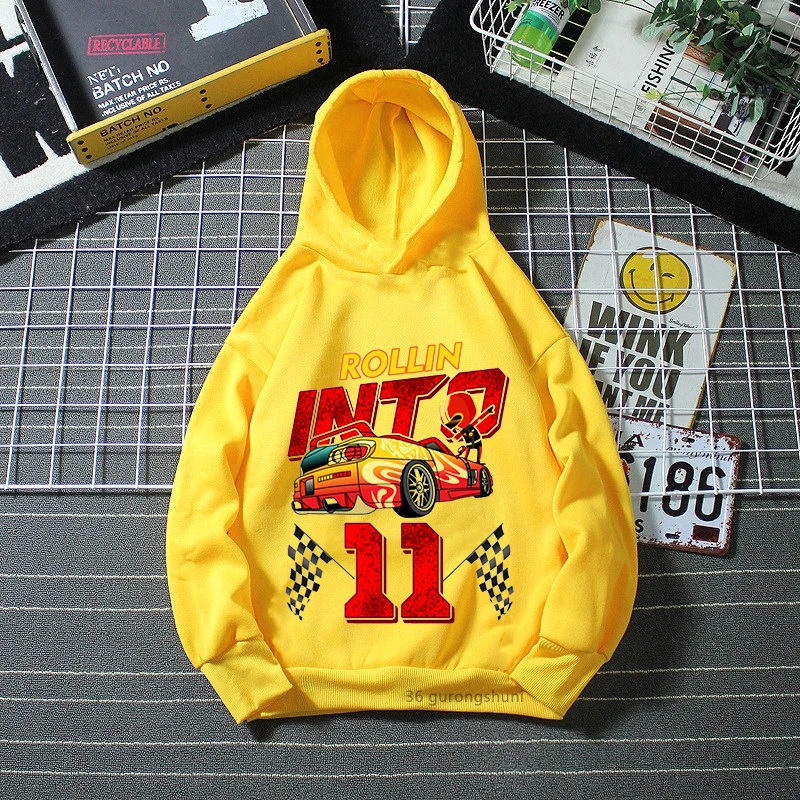 

New arrival 2021 Boys Hoodies Cool Car Birthday Number Print Kids Winter Sweatshirt Casual Hip Hop Baby Hoodies Tops Streetwea