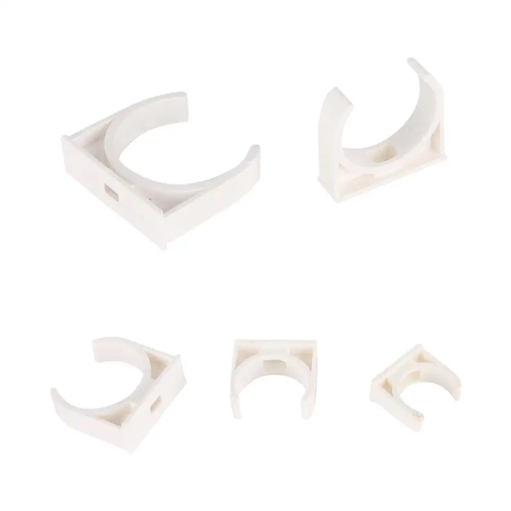 Water Pipe Fixing Clip 20/25/32/40/50mm PVC Pipe Clamps Water Pipe Support Garden Irrigation Tube Bracket Pipe Fittings 10 Pcs