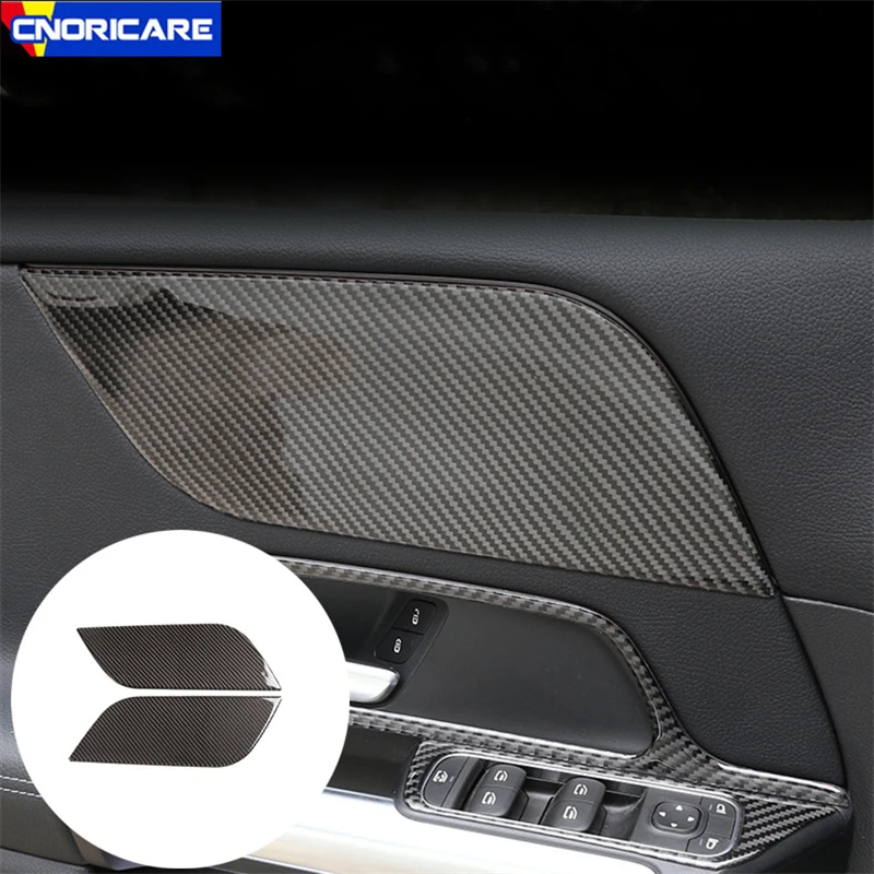 

Carbon Fiber Car Front Door Panel Decoration Sticker For Mercedes Benz B Class W247 2020-2021 Interior automotive Accessories