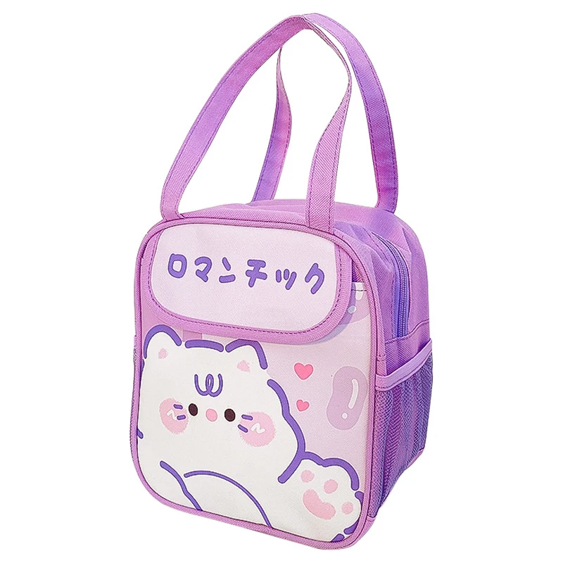 Portable Lunch Bag for Women Oxford Large Capacity Kawaii Food Bags Kids Student Travel Picnic Container Food Storage Bags WY410