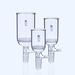 Embudo de filtro de núcleo de arena de vidrio, Unidad de filtro de laboratorio de junta estándar 24 #, 35ml a 2000ml, 1 G1-G6