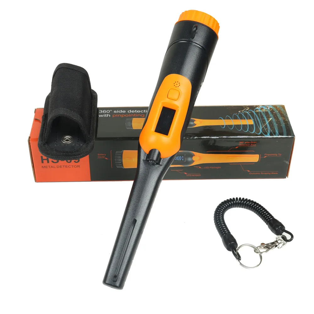 Fully Waterproof Pinpoint LCD Metal Detector Pinpointer 360°Search Treasure Waterproof Up to Underwater 40ft Pinpointing Finder