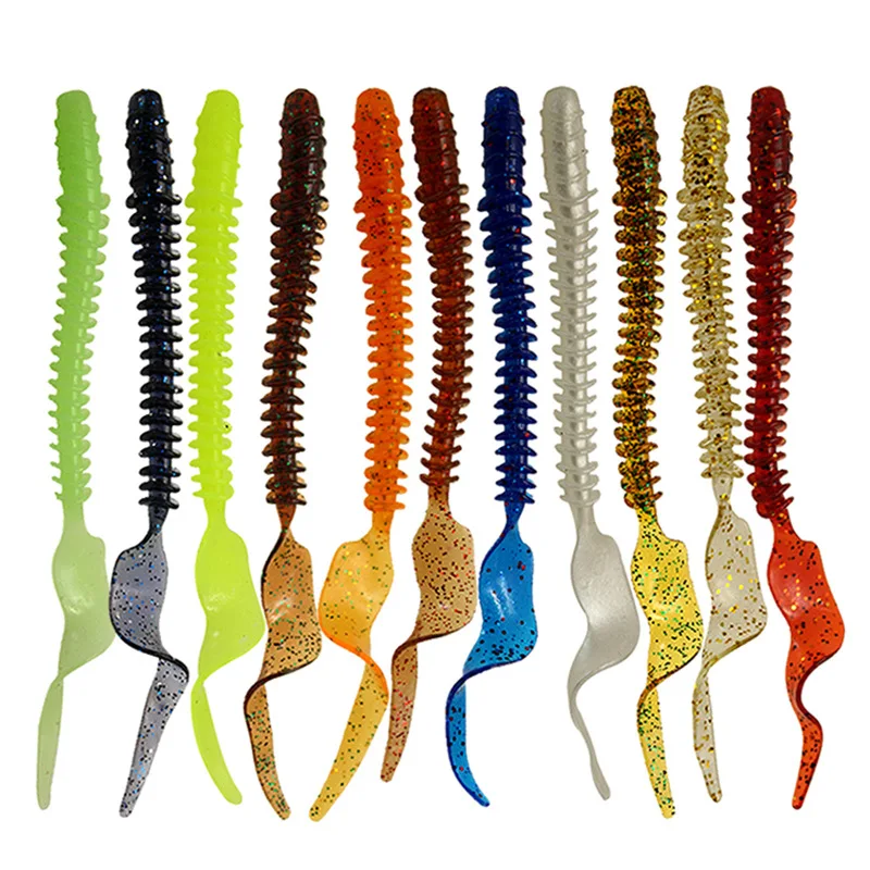 5pcs/Lot Long Tail Grubs baits 122mm/2.6g Jig Wobbler  Swimbaits Artificial Silicone Soft  Fishing Lure Bass bait Fishing Tackle