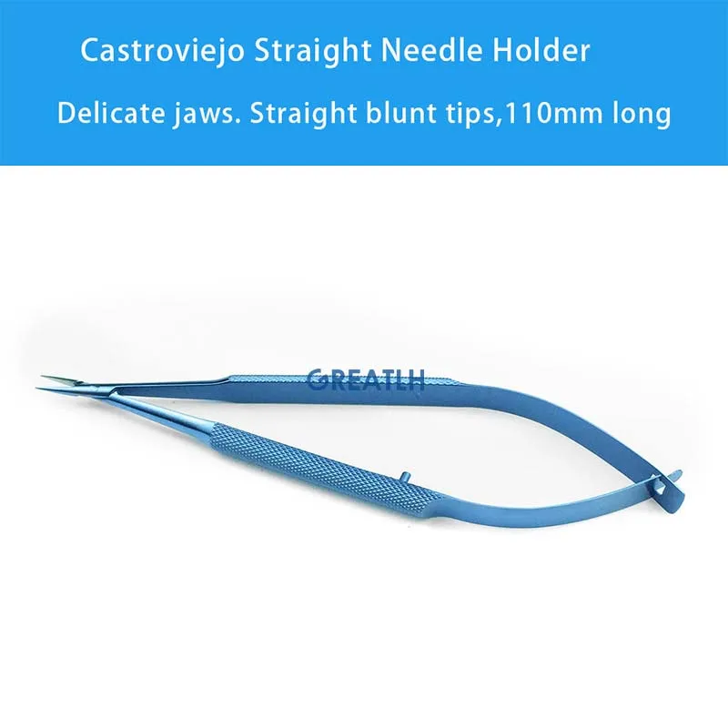 Ophthalmic Castroviejo Straight Needle Holder Animal Experiment Veterinary Ophthalmic Tool