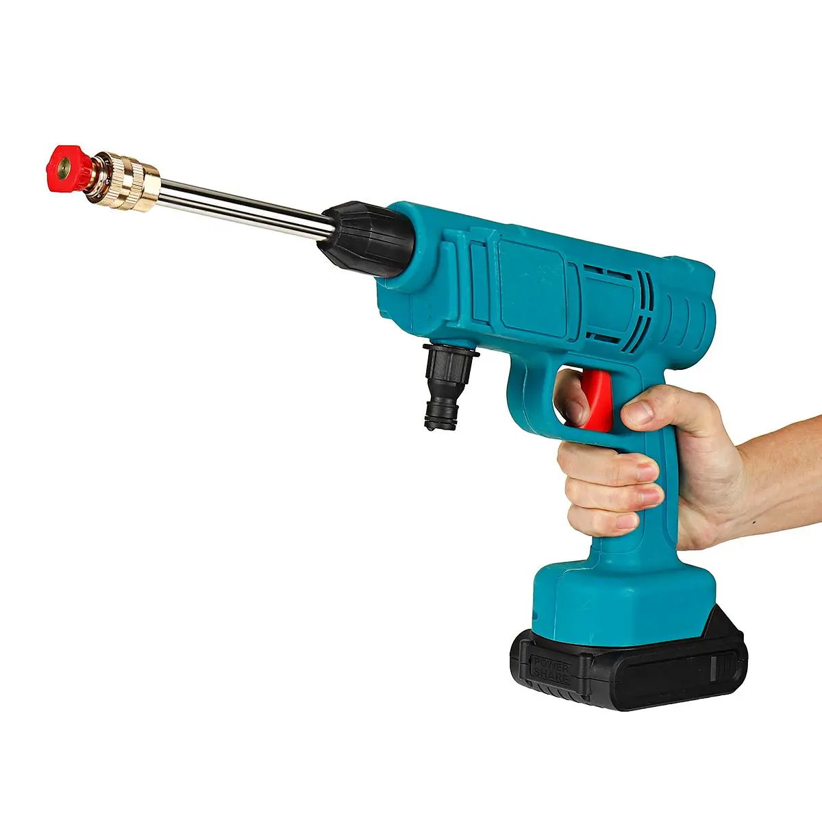 Imagem -06 - Pistola de Água para Lavagem de Carro 30bar 10000mah sem Fio Elétrica Alta Pressão Recarregável Pistola Spray para Carros Makita Bateria de 18v