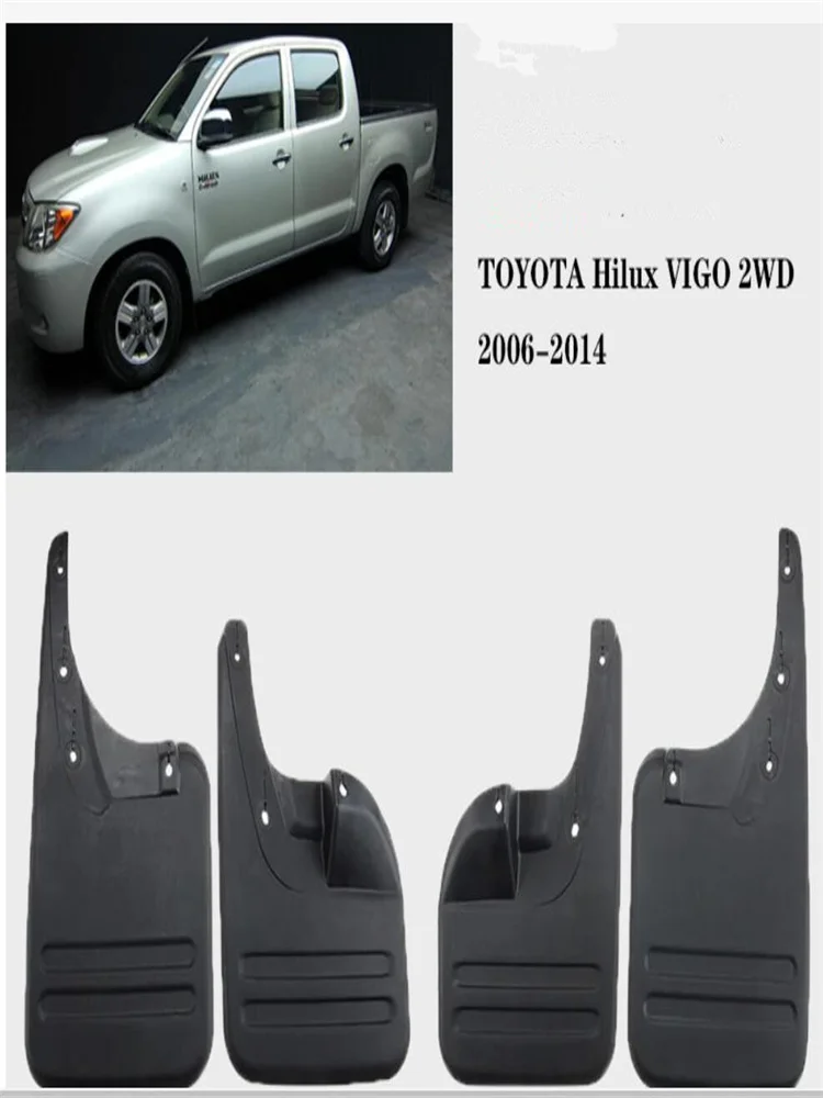 4pcs Auto parts Car-covers plastic Mud Flaps Splash Guard Fender for 2006 -2014 Toyota Hilux VIGO Car styling