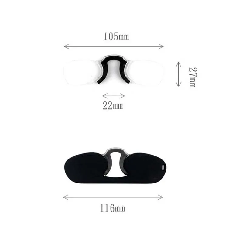 Portable legless pinnosed reading glasses for men and ultra-thin reading glasses for women