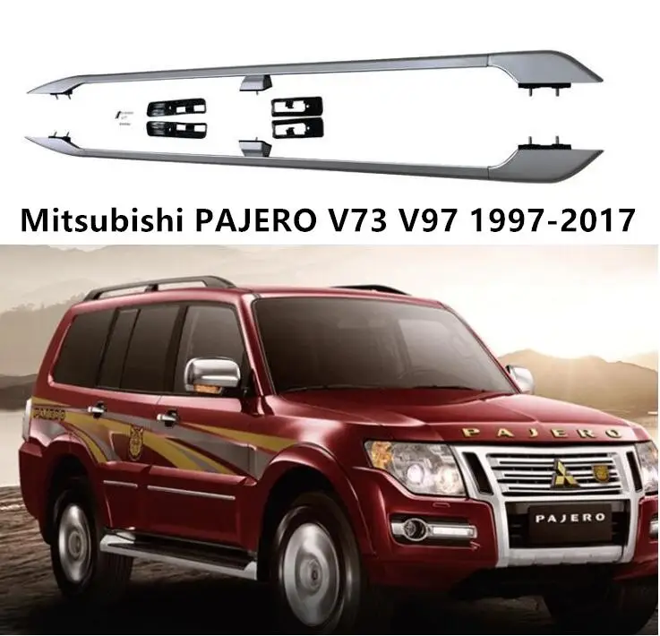 Roof Racks Fit For Mitsubishi PAJERO V73 V97 1997-2017 Top Roof Rack Rail Luggage Cross Bar Aluminum Alloy