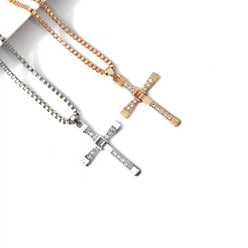 Punk Personality Peace Sign Pendant Scorpion King Rope Clavicle Long Necklace Cross Choker Women Men Gold/Silver Plated Jewelry - Image 4