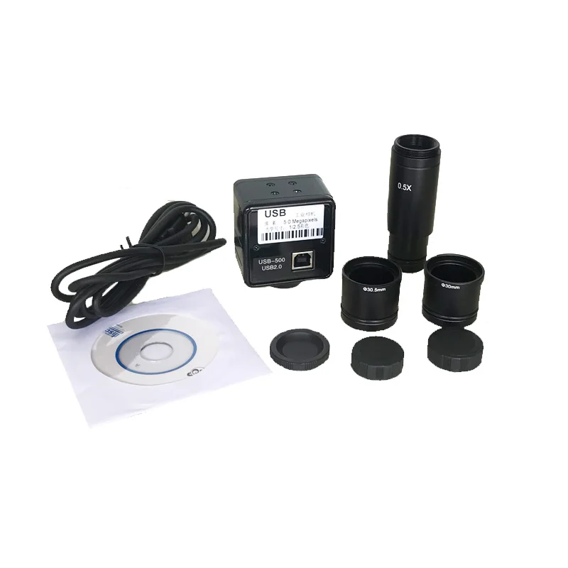 Microscópio Eletrônico para Câmera 5mp Usb Ccd Driver para Win10 Win7 Win8 Mais 30.5 mm 30 mm 0.5x Adaptador Anel Lente