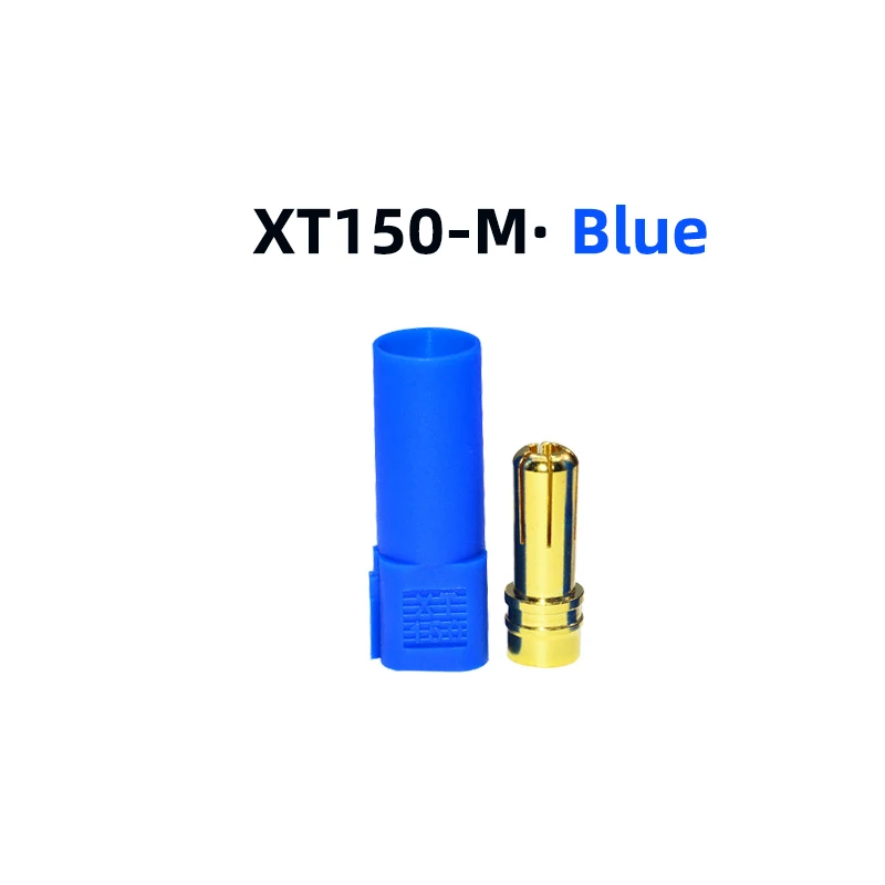 10Pcs AMASS Blue XT150-F Female Connector Adapter Male and Female Plugs 6 Mm Golden Banana Bullet Plugs