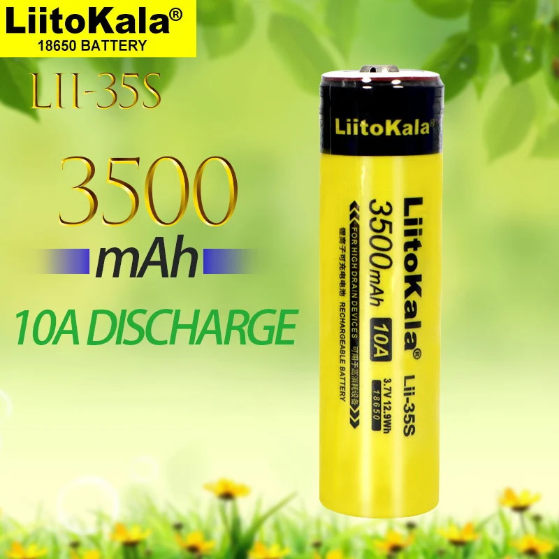 Liitokala Lii35S 18650 lithium battery 3.7VLi-ion rechargeable battery  light headlamp  torch flashlight 18650 battery