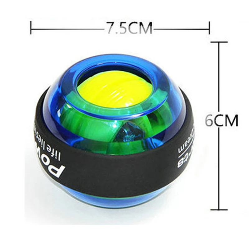 Glowing Wrist Power Gyroscopic Ball LED Wrist Trainer Ball for Stronger Arm Fingers Wrist Bones and Muscle Strengthener Exercise