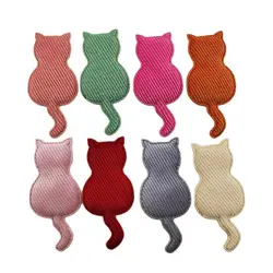 42Pcs/Lot 3*6CM Cat Shape Padded  Applique For Handmade Clothes Hat Sewing Supplies DIY Hairpin Hair Band Accessories