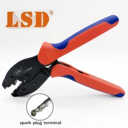 Buji ratchettool aracı için LSD sıkma pensesi LY-2048 tel Crimper 8.5mm araba konektörü