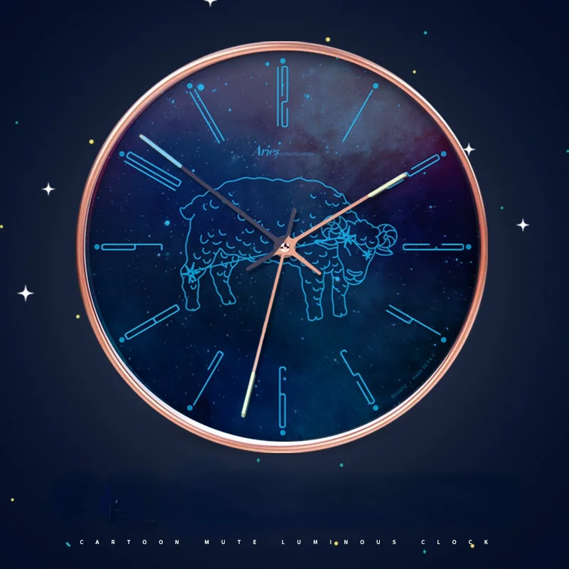 

Luminous Constellation Wall Clock Free Punching Mute Living Room Home Modern Minimalist Creative Clocks