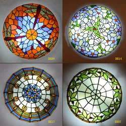 Tiffany Restaurant Bedroom Balcony Hallway Corridor Lamp European-Style Round Dragonfly Pastoral Glass Ceiling Lamps AC110V 220V