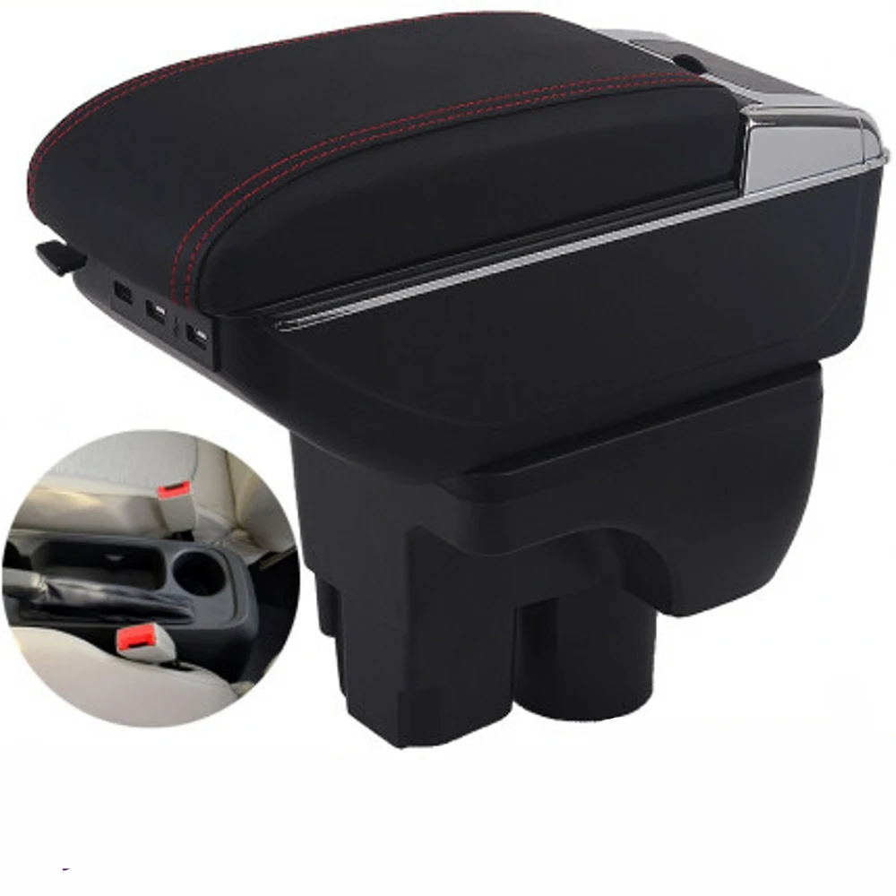 

Arm Rest For Sail 3 Armrest Box Center console central Store content Storage box with cup holder ashtray USB interface