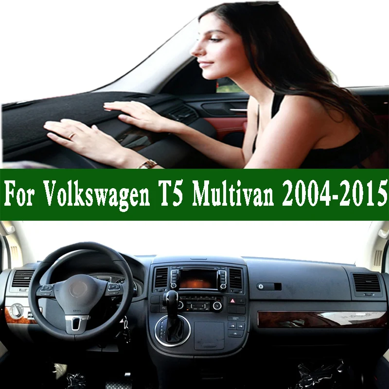 

Для Volkswagen VW T5 Multivan V 7HM/HN/HF/EF/EM/EN 2004-15, коврик для приборной панели, Солнцезащитный коврик, защита от грязи, украшения