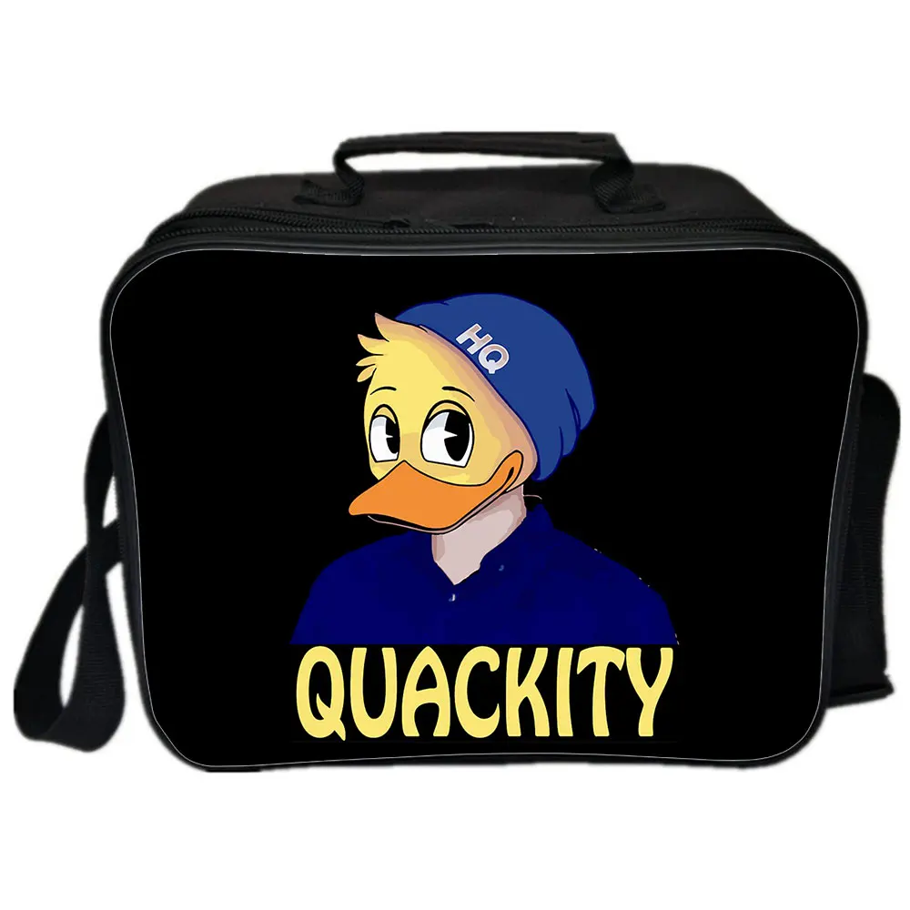 Quackity My Beloved Backpack Camping Shoulder Bag Anime Picnic Bag Handbags Portable Insulated Canvas Lunch Bags For Women