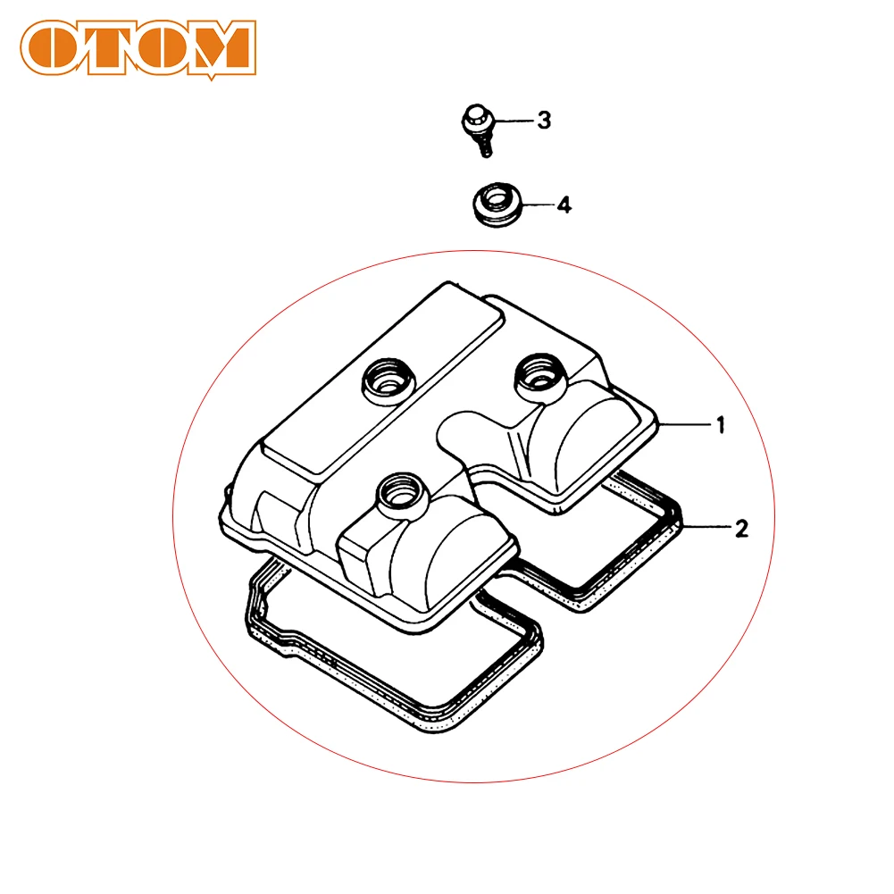 OTOM Motorcycle Cylinder Head Cover Cam Shaft Valve Cap For HONDA AX-1 AX1 NX250 NX 250 Dirt Bike Off Road Enduro Accessorie