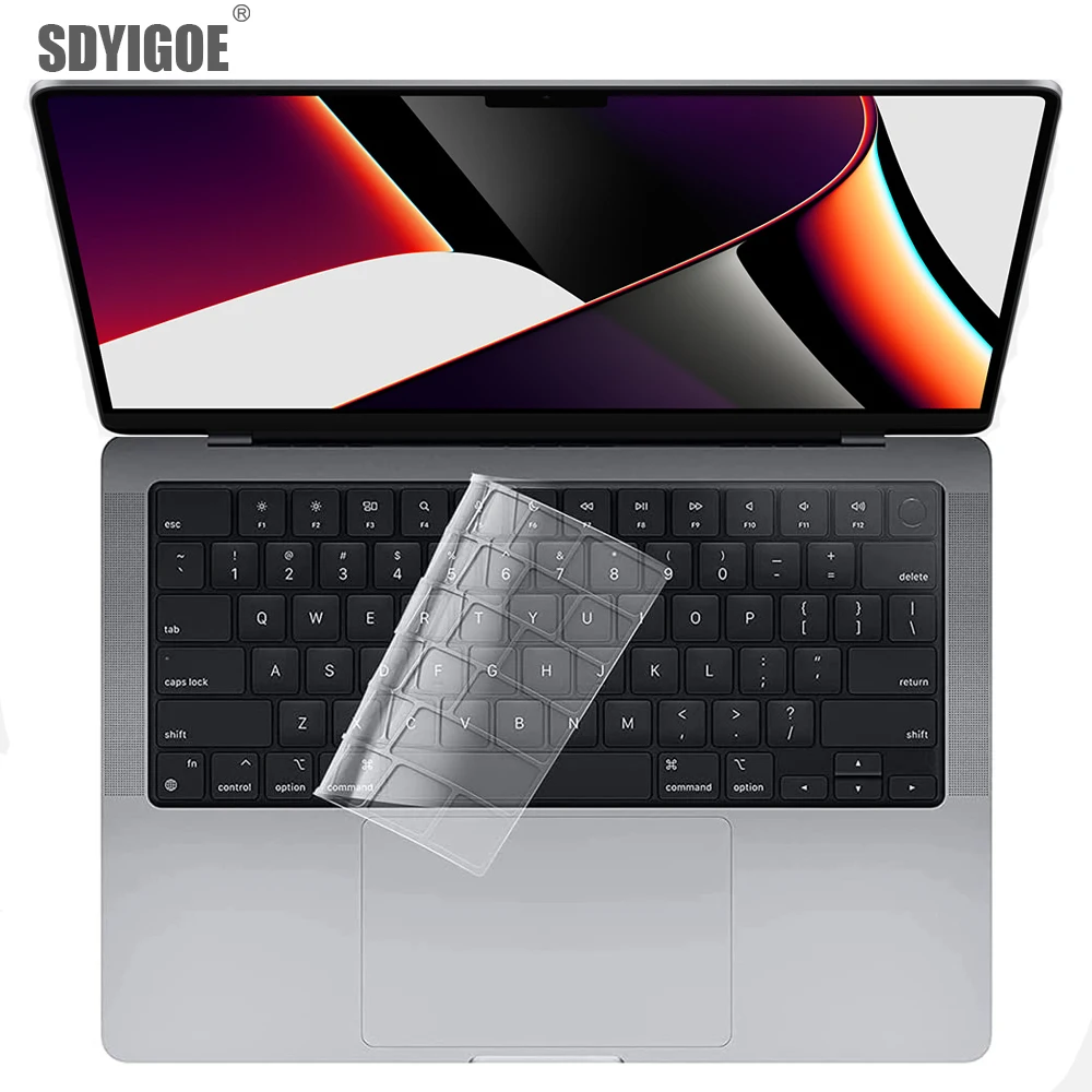 

For Macbook pro14 M1 keyboard cover A2442 Macbook pro16 M1 2021 A2485 TPU Transparent keyboard film For macbook pro 14 case