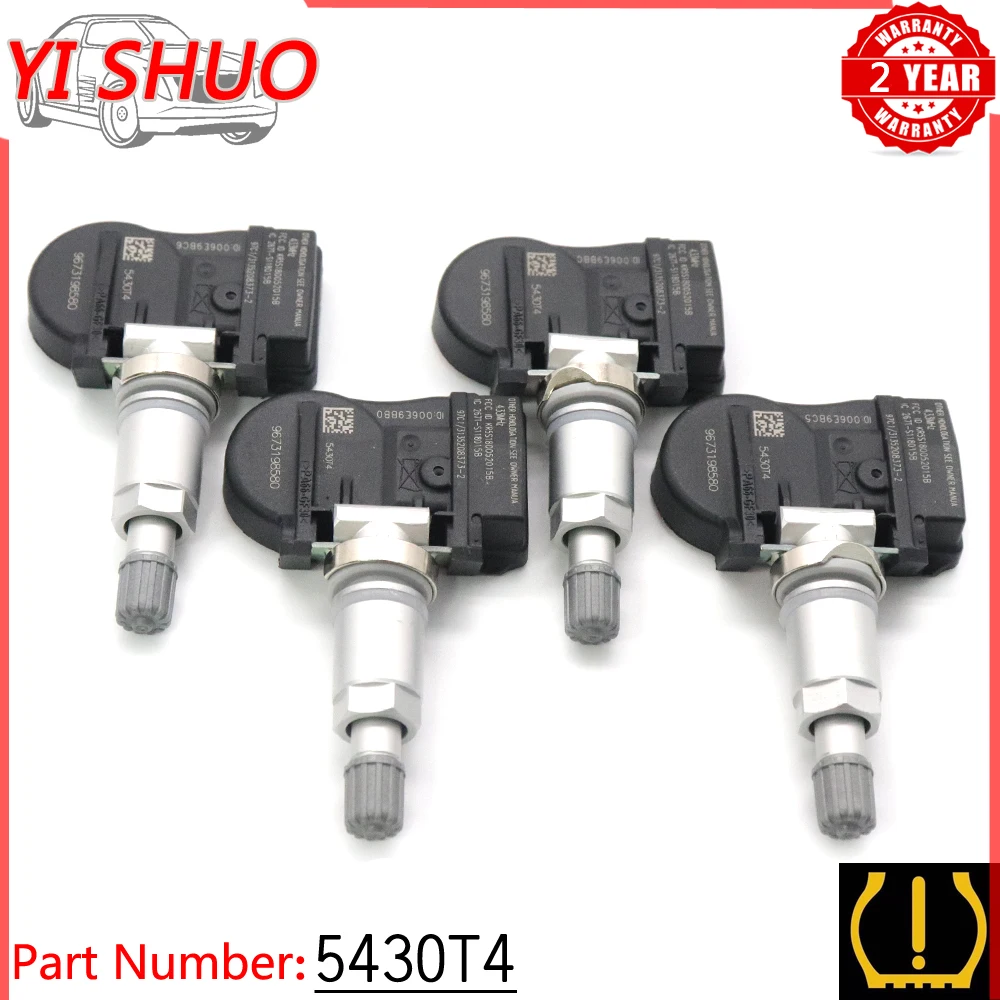 Samochodowy czujnik ciśnienia w oponach TPMS 5430T4 9673198580   Do Peugeot 207 307 407 508 607 807 1007 Do Citroen C4 C5 C6 C8 433Mhz