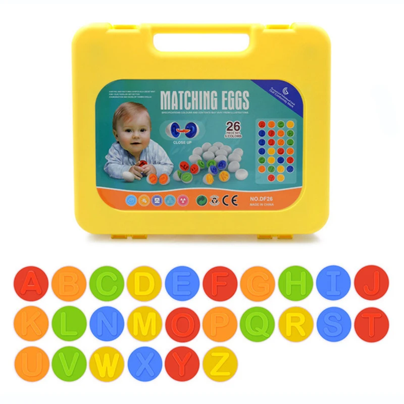 26/12/6 Stuks Vorm Letter Matching Egg Montessori 3d Puzzel Voor Kinderen Montessori Speelgoed Herkennen Kleur Educatief Speelgoed Voor Kinderen