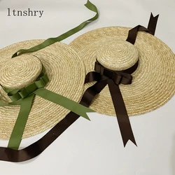 Women's New Big Brim Wheat Straw Sun Hat Brim Ribbon Bow Layies Beach Hat Raffia Straw Hat wide brim hat womens hats fashionable