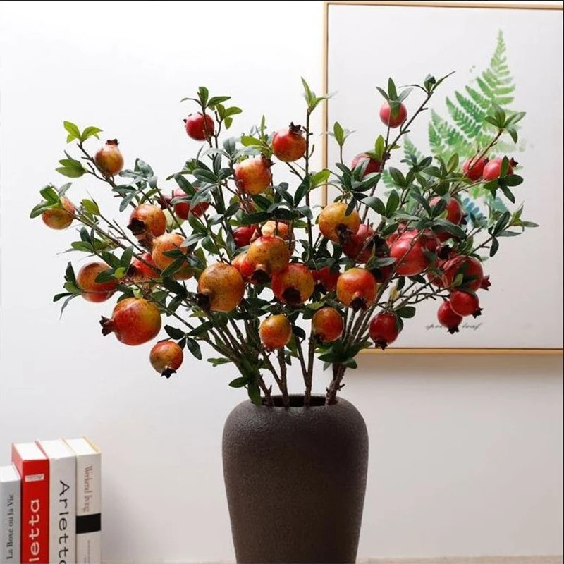 Artificial Pomegranate Fruit Branch, Christmas, Wedding, Living Room, Garden, Family Party Decoration, Berry Ornaments